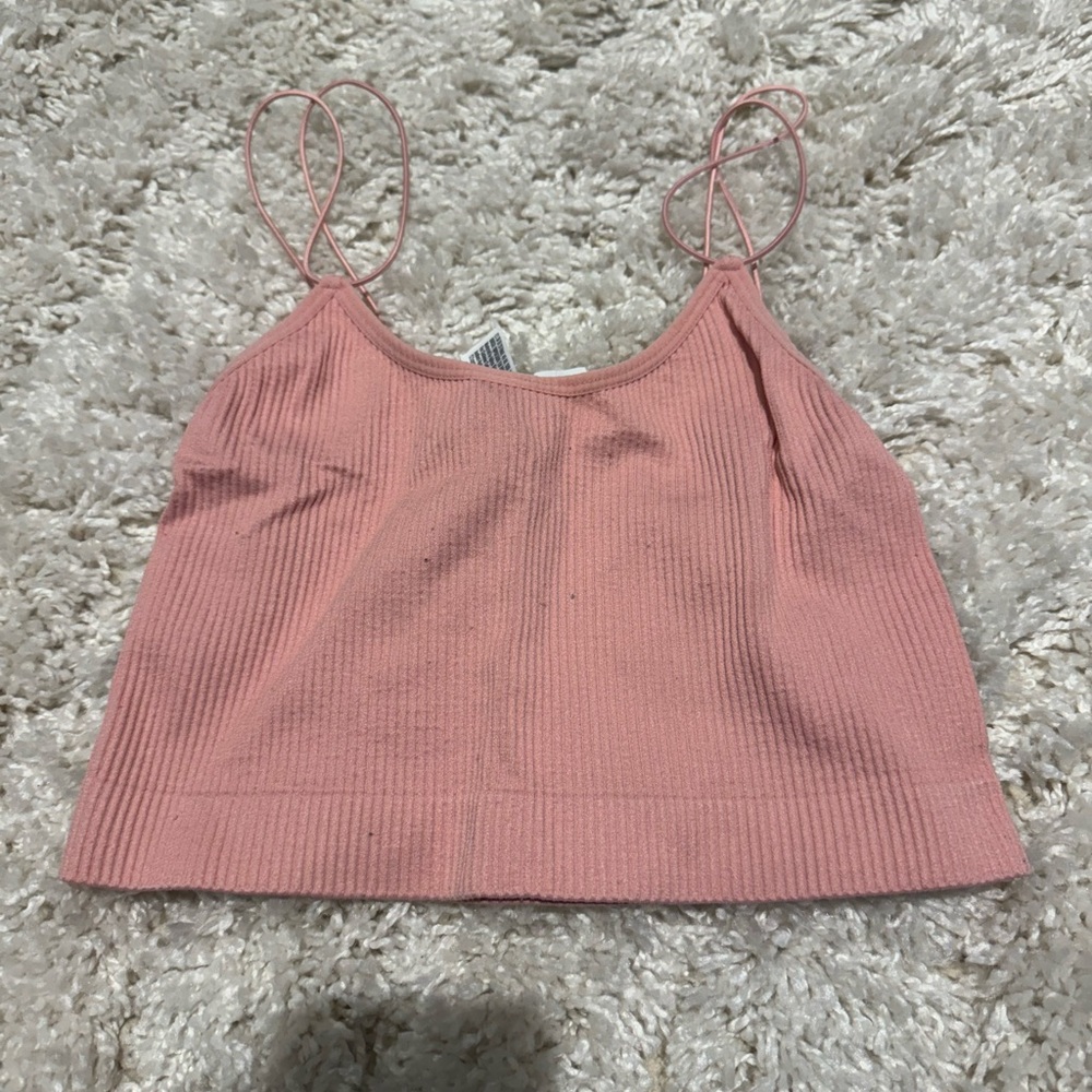 Forever 21 Pink Ribbed Sleeveless Camisole